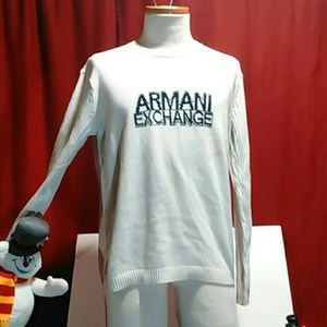 Armani exchange white sweater